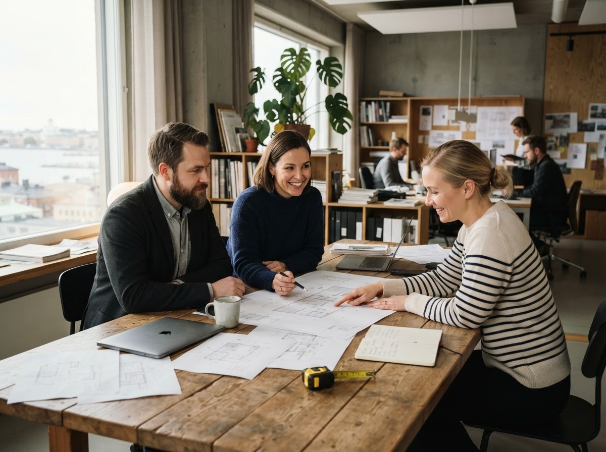 VIRALLINEN VERKKOSIVUSTO tiimi analysoi datamalleja toimistossa